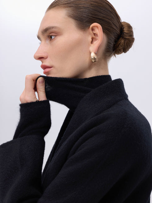 Refined Wool Belted Coat